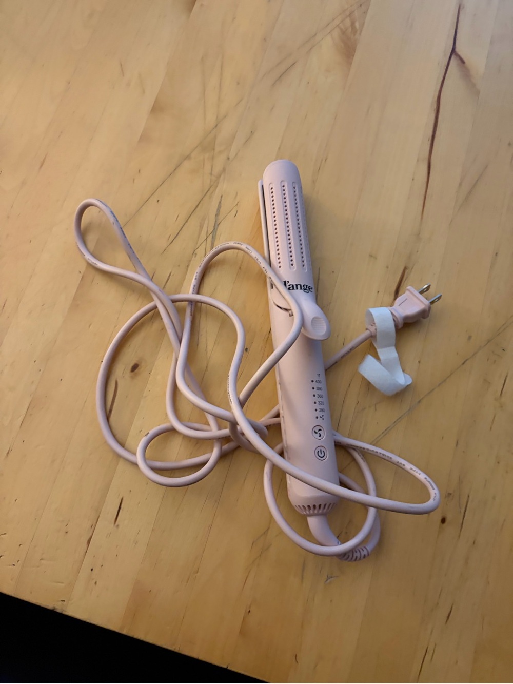 Pink Travel Hair Straightener / Curler l’ange air flow styler.